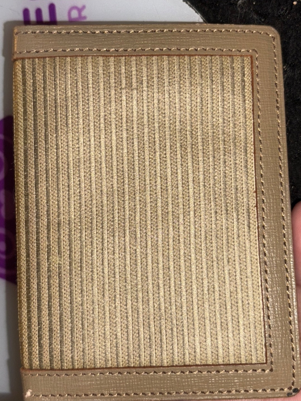 Yves Saint Laurent Beige Woven Leather-Trim Wallet - PROJECT - Picture 5 of 6